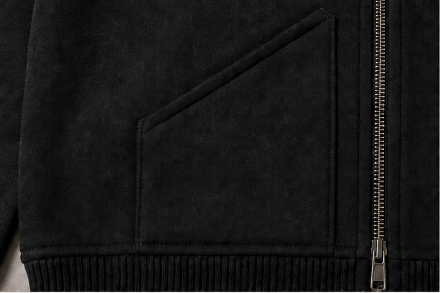 Bridge Zip — Angled pocket and two-way zip