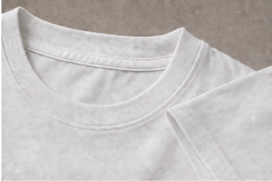 Runway Tee — Crew neck and sleeve finish