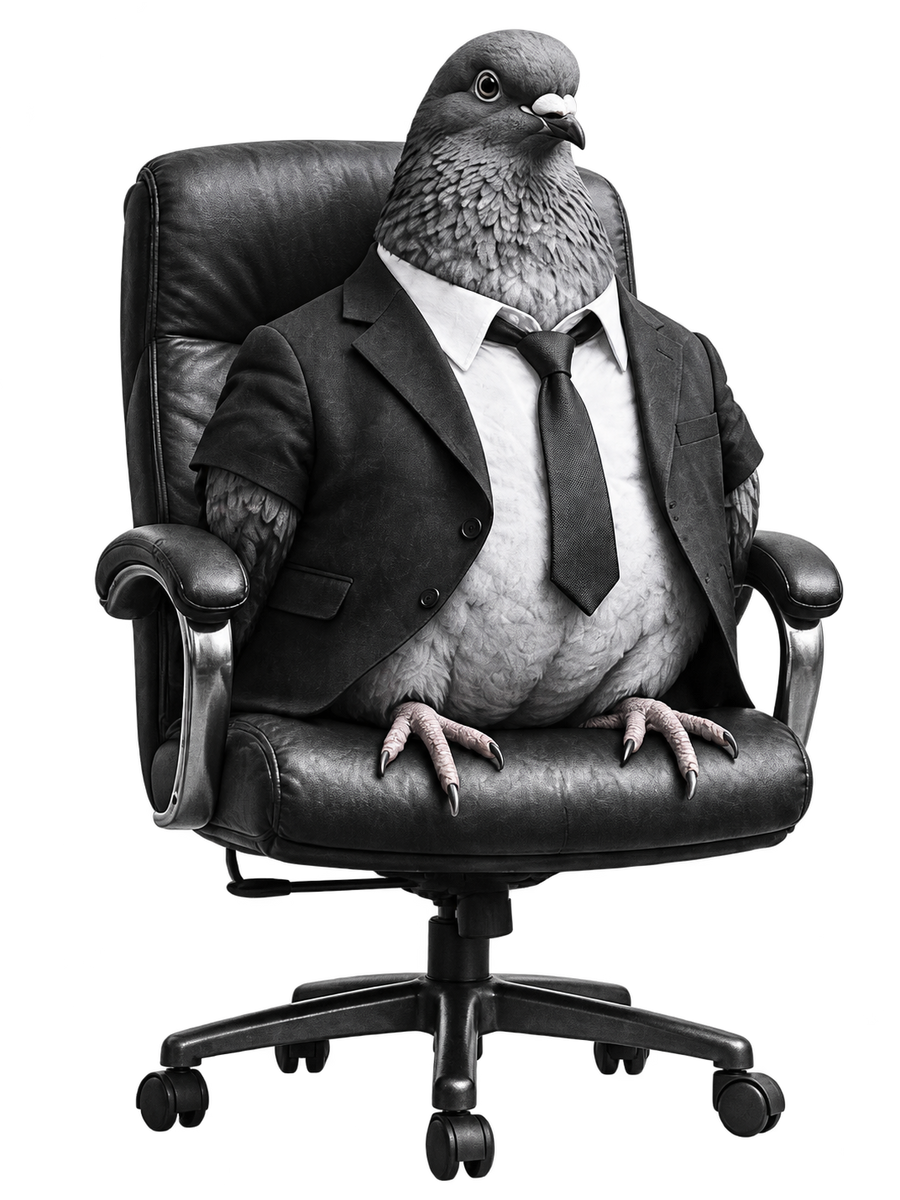 CEO Pigeon Graphic T-Shirt — The artwork